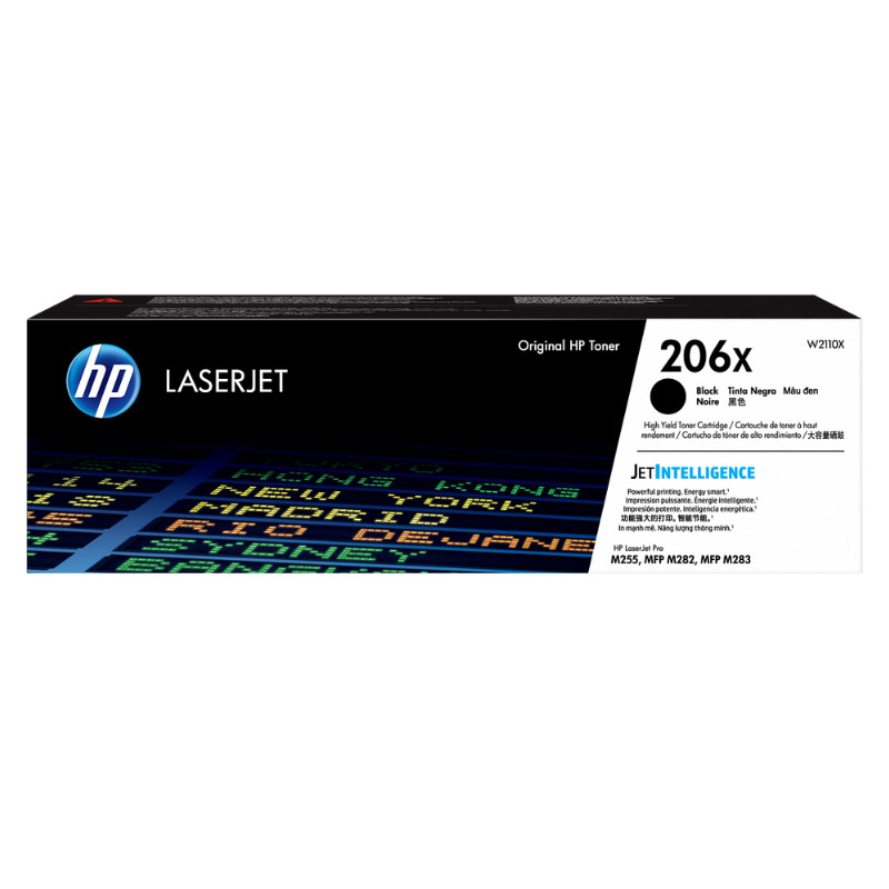 HP 206X High Yield Black Original LaserJet Toner Cartridge, W2110X