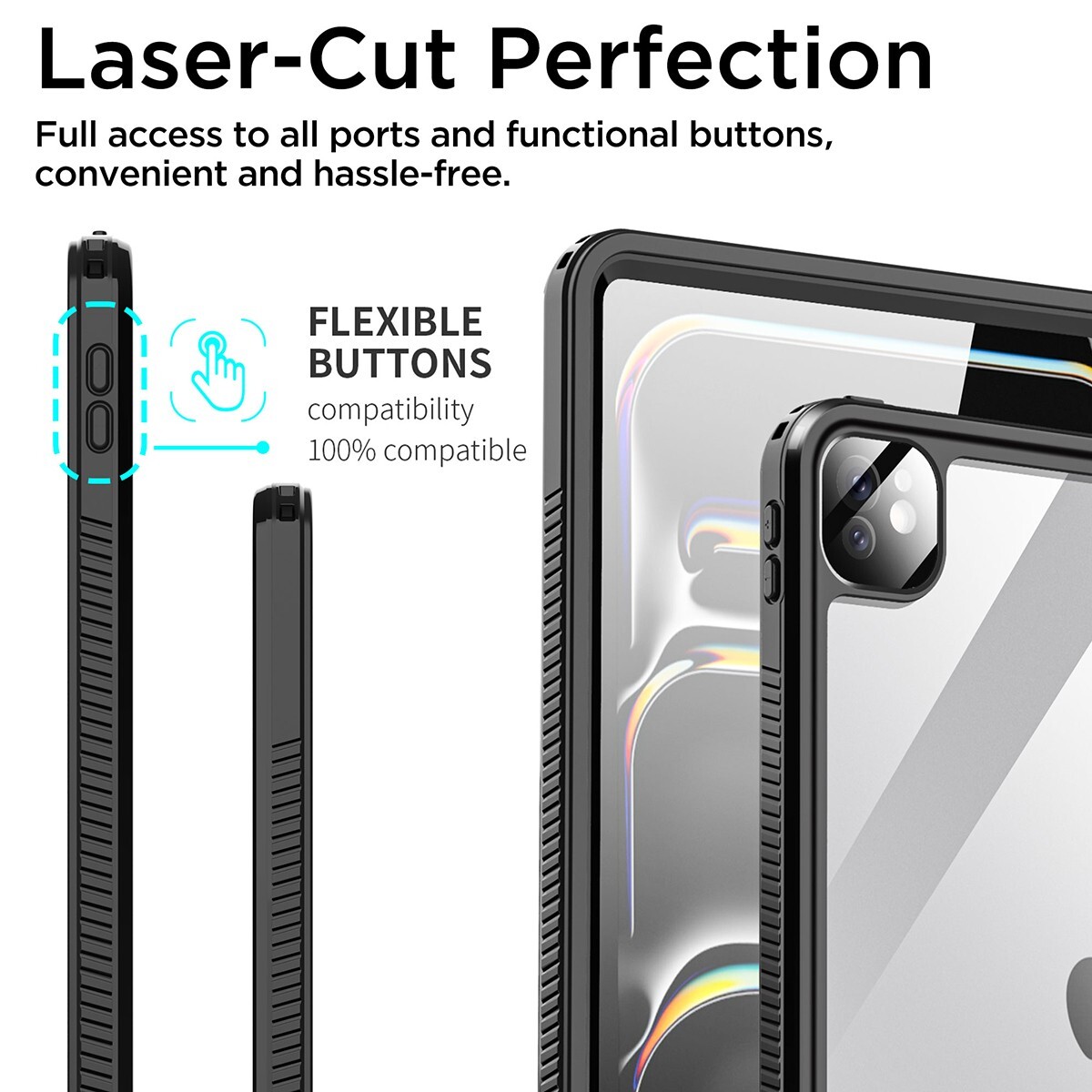 Waterproof Shockproof Heavy Duty Stand Case Cover For iPad Pro M4 11 inch (2024)