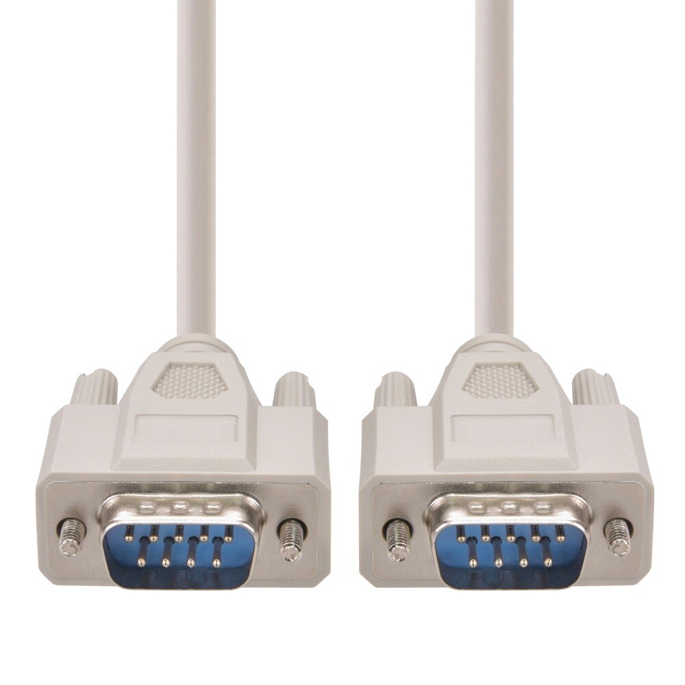DB9 9-Pin RS232 Male to Male Serial Port Cable Straight Thru Shielded – 3ft/6ft
