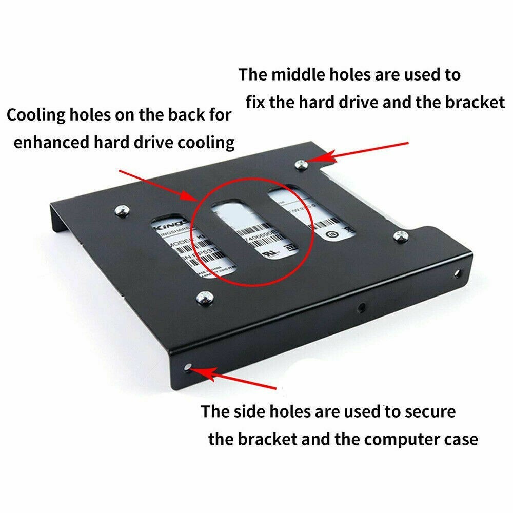 lot 2.5″ to 3.5″ Bay SSD Metal Hard Drive HDD Mounting Bracket Adapter Dock/Tray