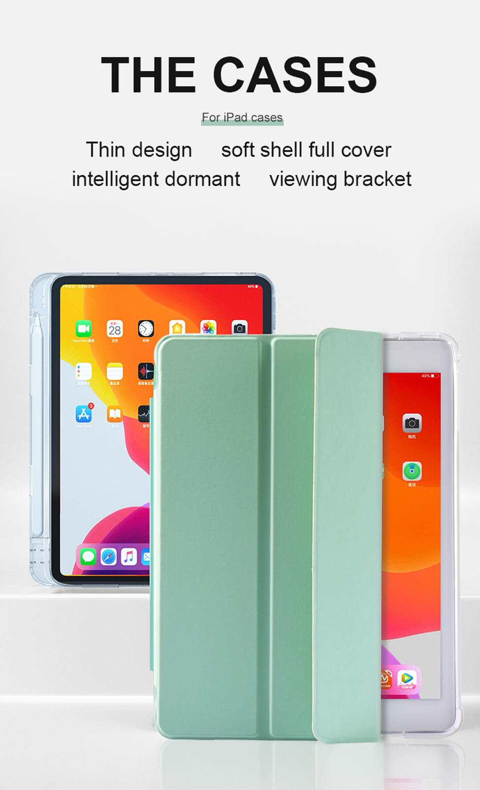 Case For iPad 9th/8th/7th Gen (2021/2020/2019) Air 11 M2 2024 Mini 6 Pen Holder