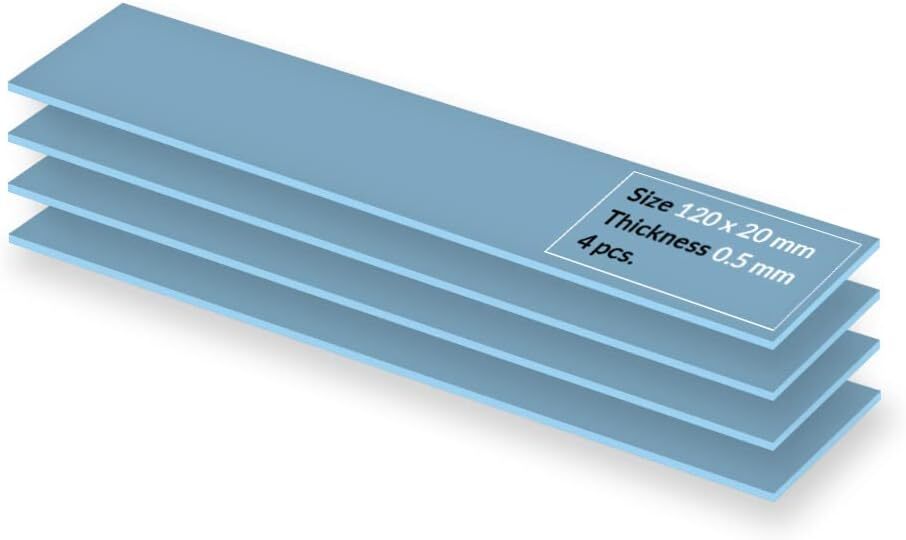 ARCTIC TP-3: Premium Performance Thermal Pad 120 x 20 x 0.5 mm (4 Pieces)