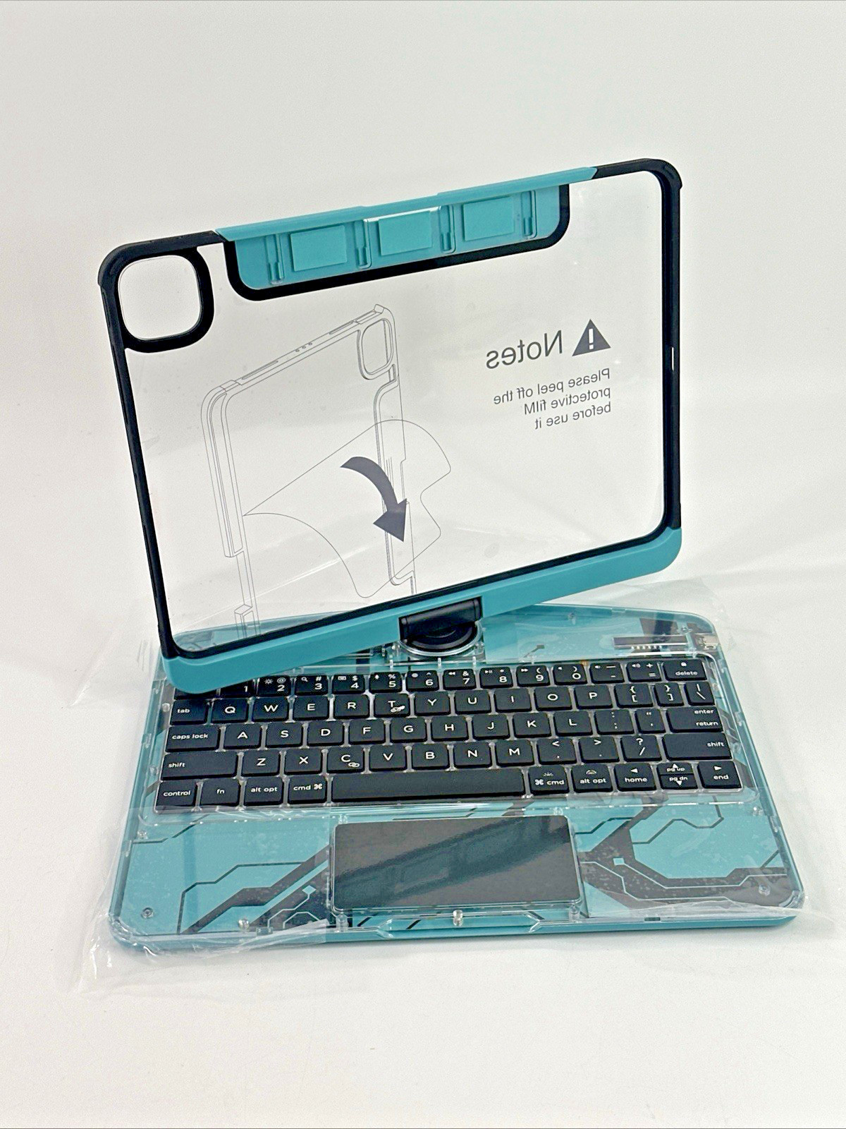 GUSGU Transparent Case with Wireless Keyboard iPad Pro 11 in 5th Gen