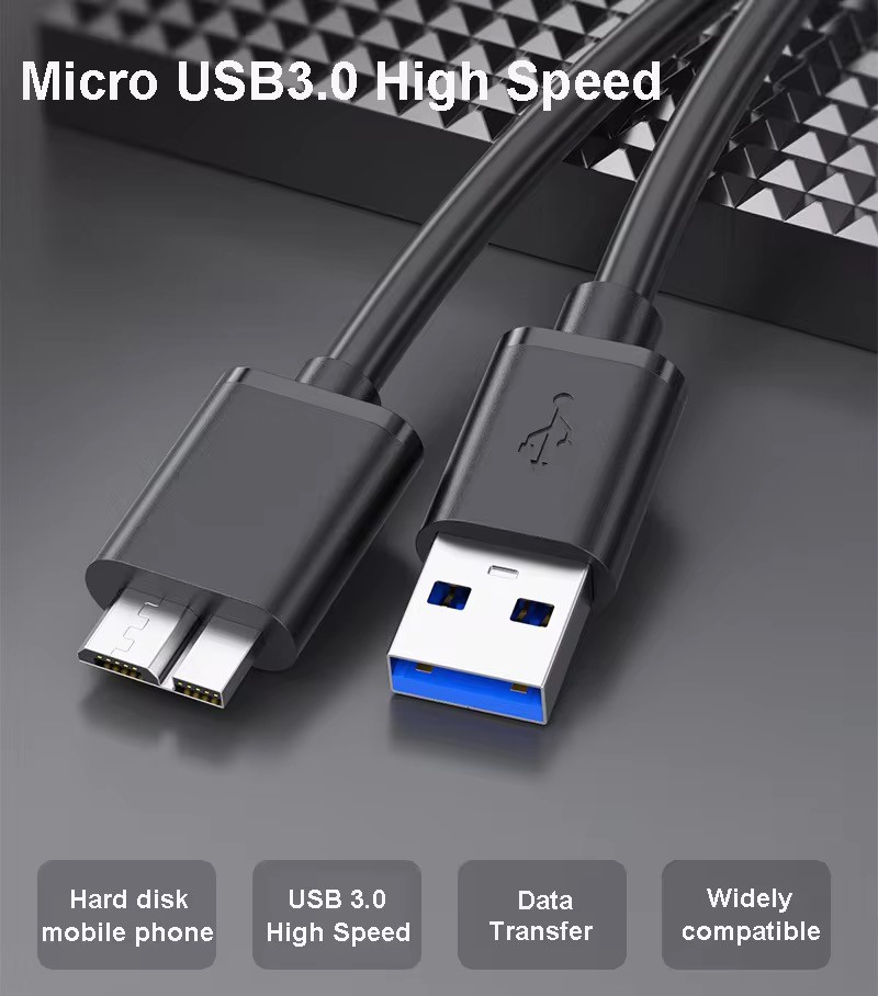 Micro USB 3.0 Cable High Speed Data SYNC For HDD External Hard Drive LOT