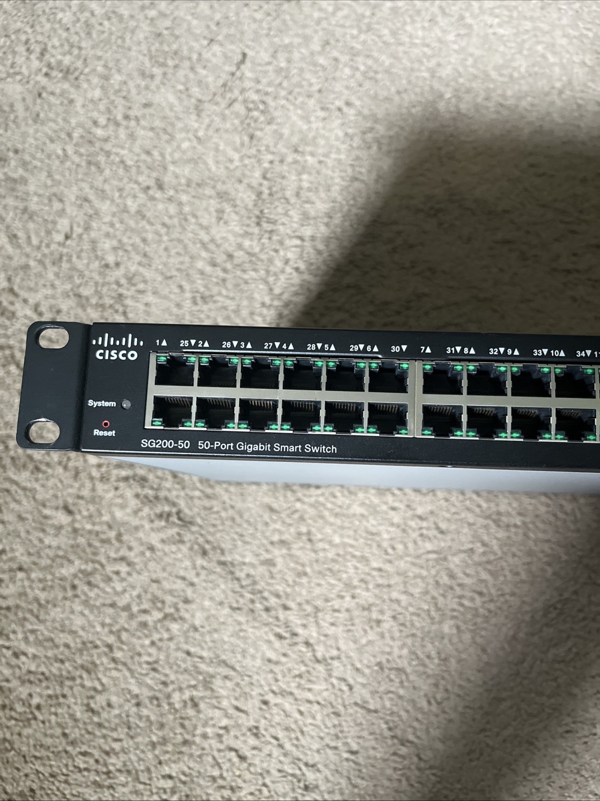 Cisco SG200-50 Smart Switch 50-Port Gigabit with Rack Mount and Power Cord