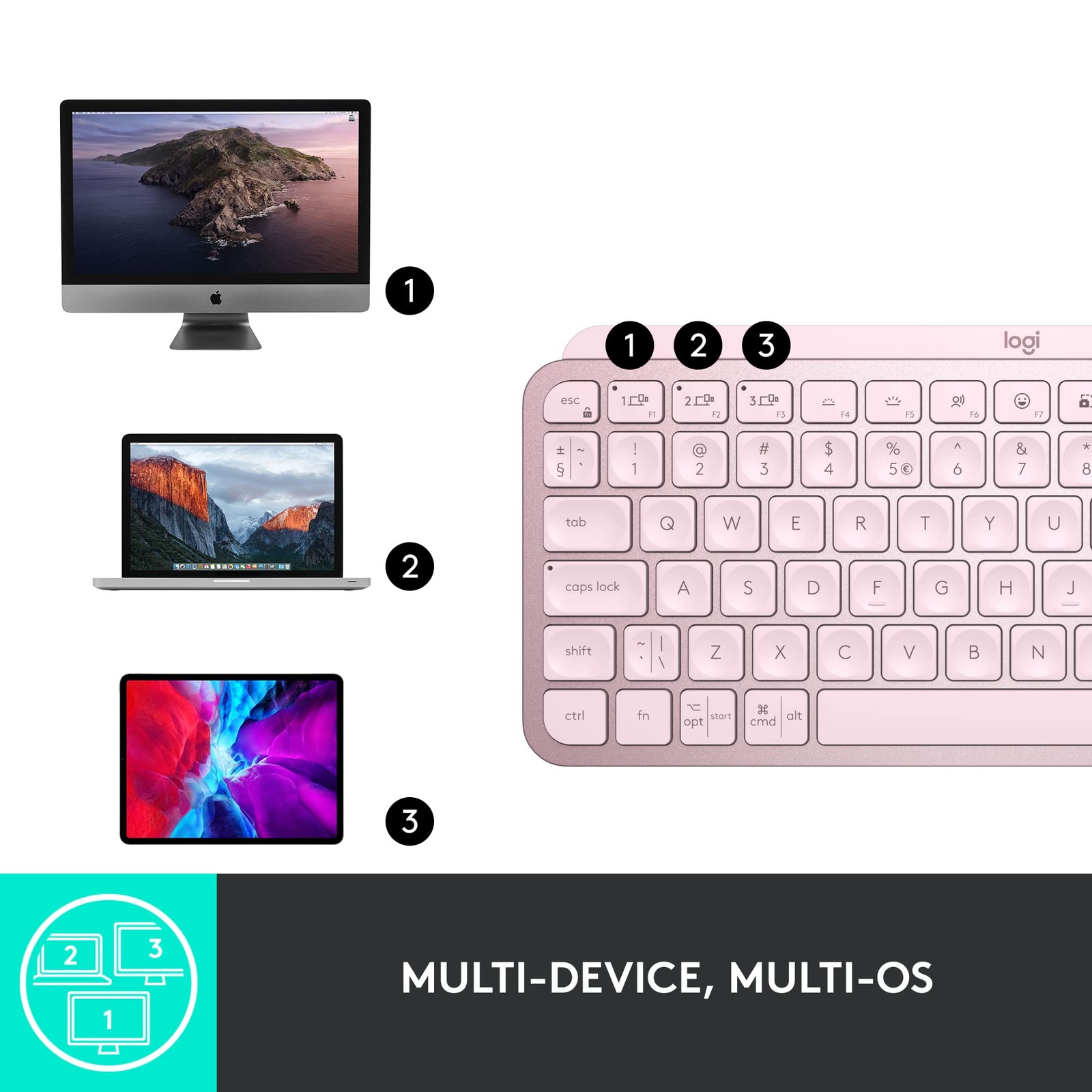 Logitech – MX Keys Mini TKL Wireless Bluetooth Scissor Keyboard with Backlit