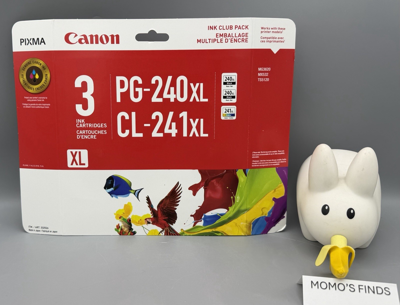 Genuine CL-241XL 1 x Color Ink Canon Cartridge PG 240XL 2 x Black Ink Sealed FS