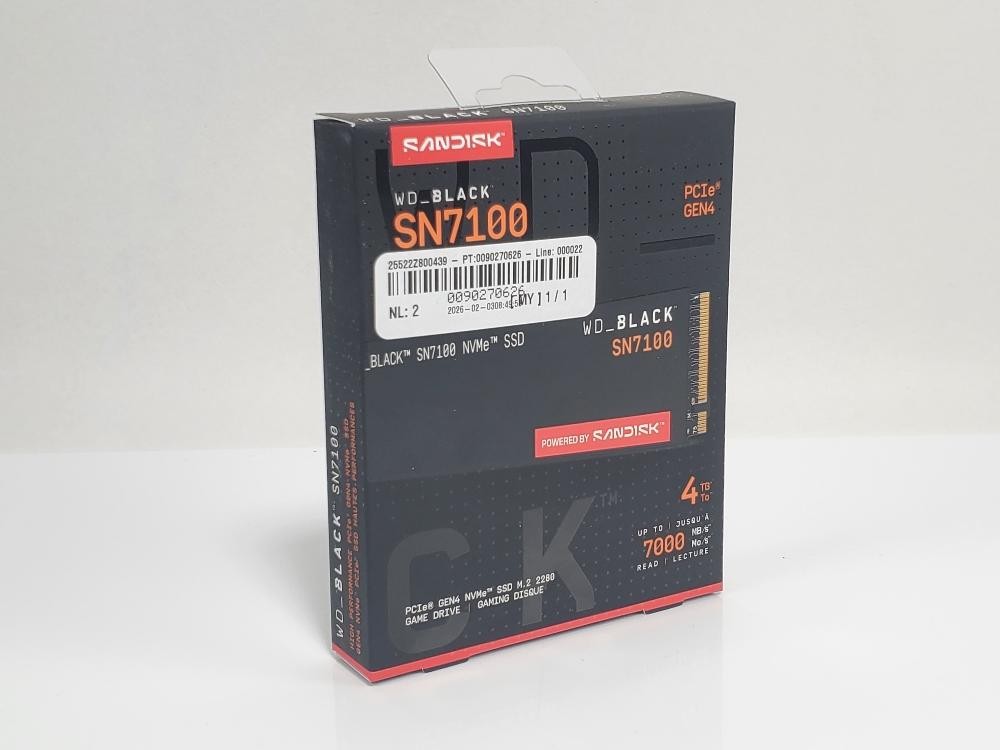 WD Black SN7100 4TB NVMe Gen4 PCIe M.2 2280 SSD 7000MB/s Gaming Drive