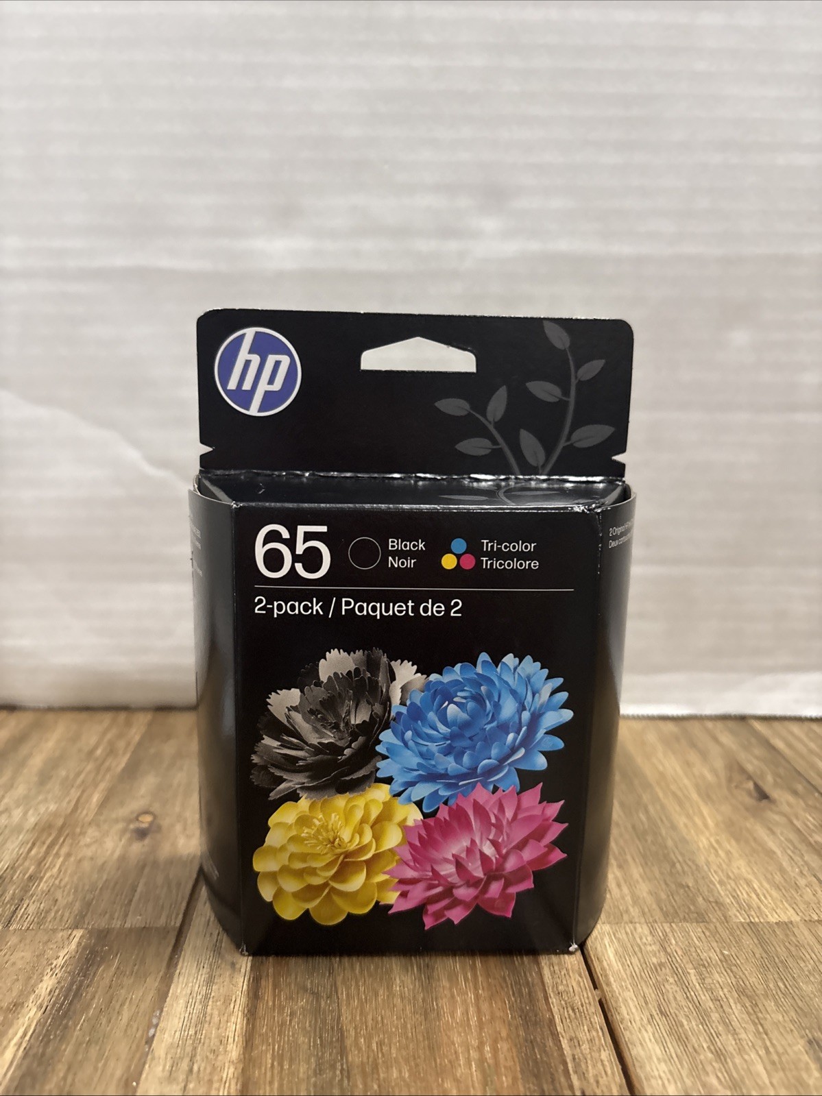 HP 65 OEM Black/Tri-Color Ink Cartridges 2-Pack EXP OCT 2027