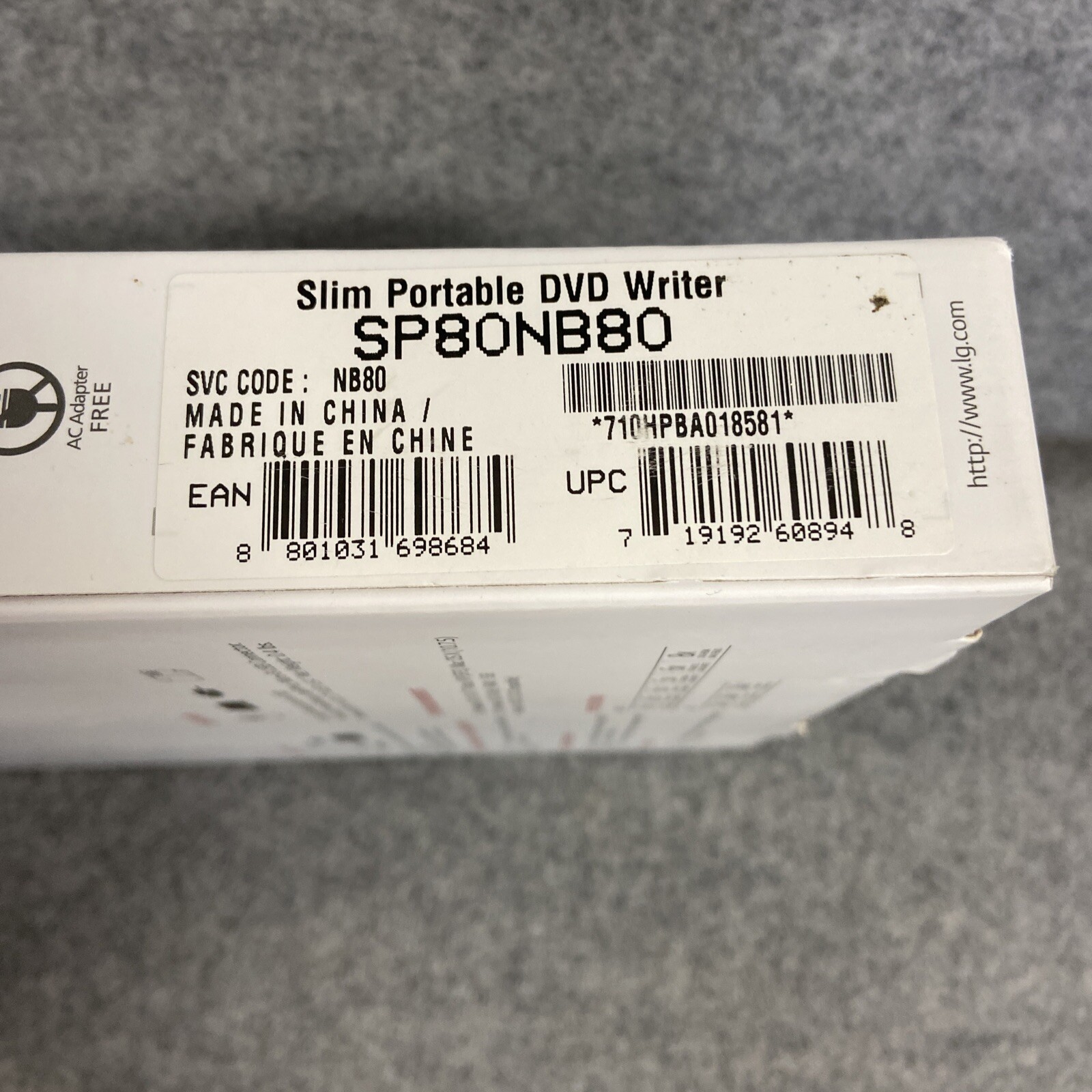 LG Ultra Slim Portable DVD Writer -Compatible SP80 -Open Box- still New !!👍