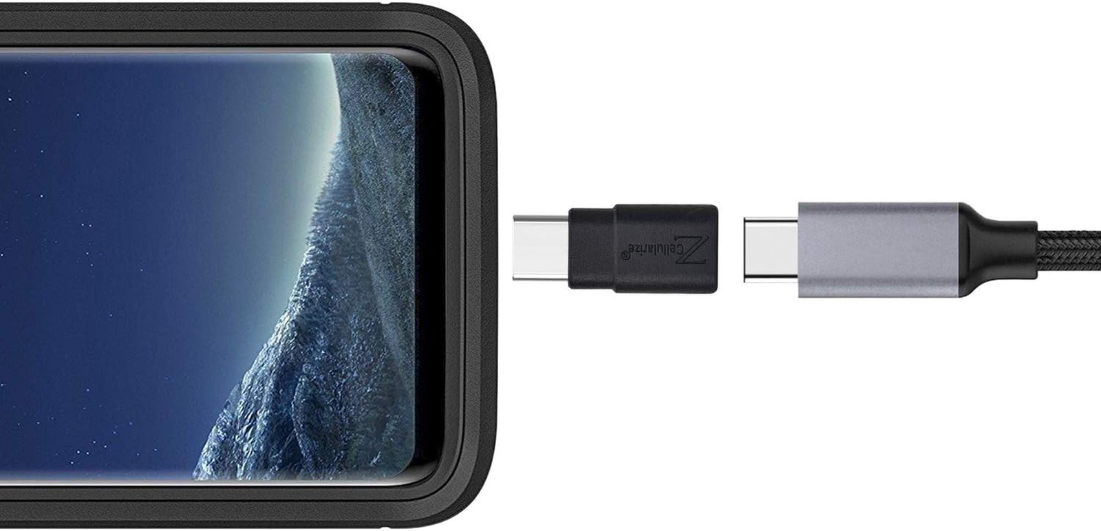 USB C Extender Adapter Straight (2 Pack) Type-C Male to Female Cable Extension