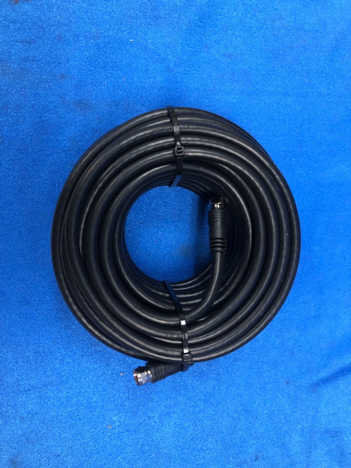 Commercial Electric Quad Shield RG6 Coaxial Cable 50 Ft Black In-Wall 18 AWG