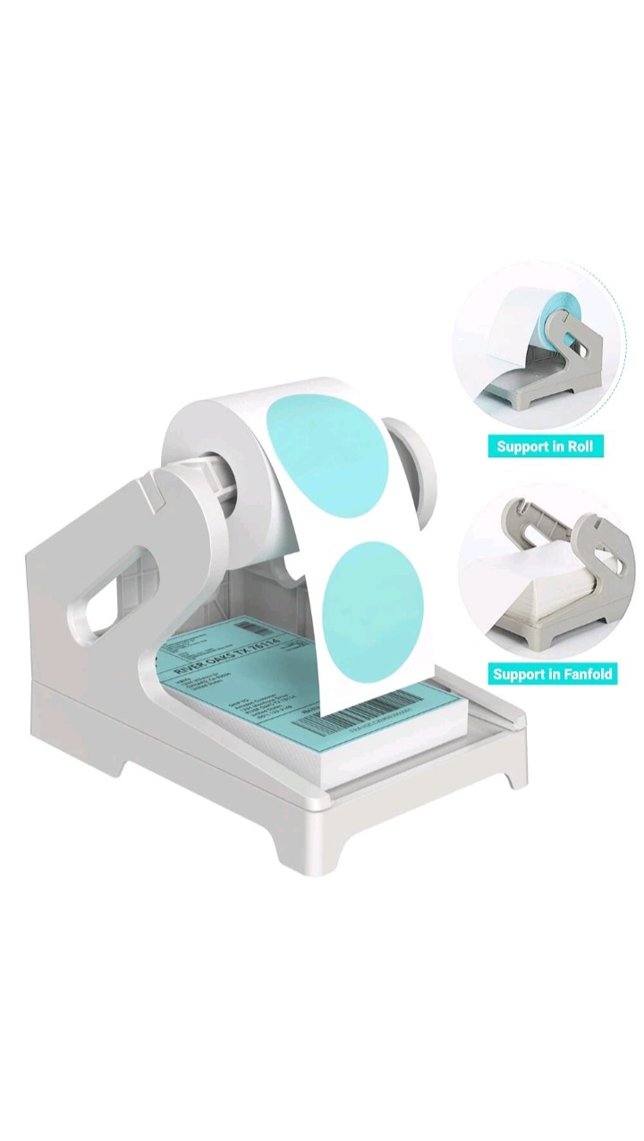 Thermal Shipping Label Holder for 4×6 Rolls Fanfold Label Desktop Label Printer
