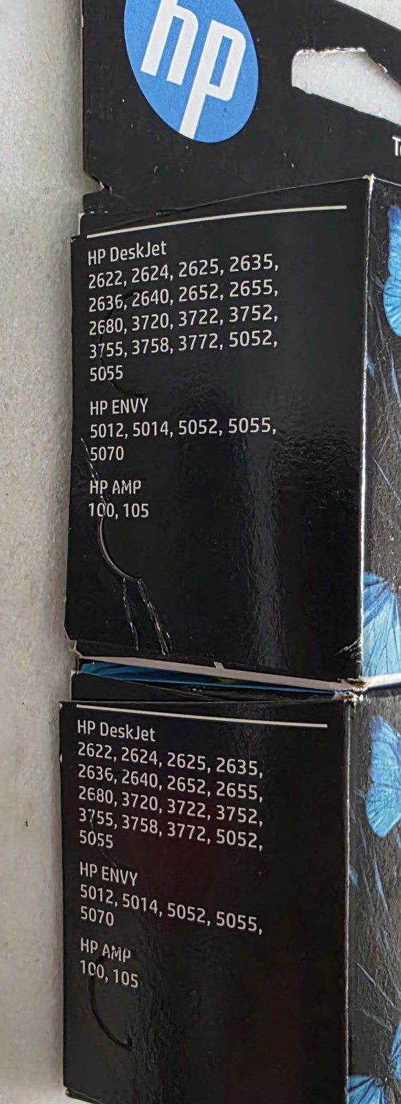 Lot of 2 Genuine hp 65 Black Noir Ink Cartridge August 2027 N9K02AN New Unopened
