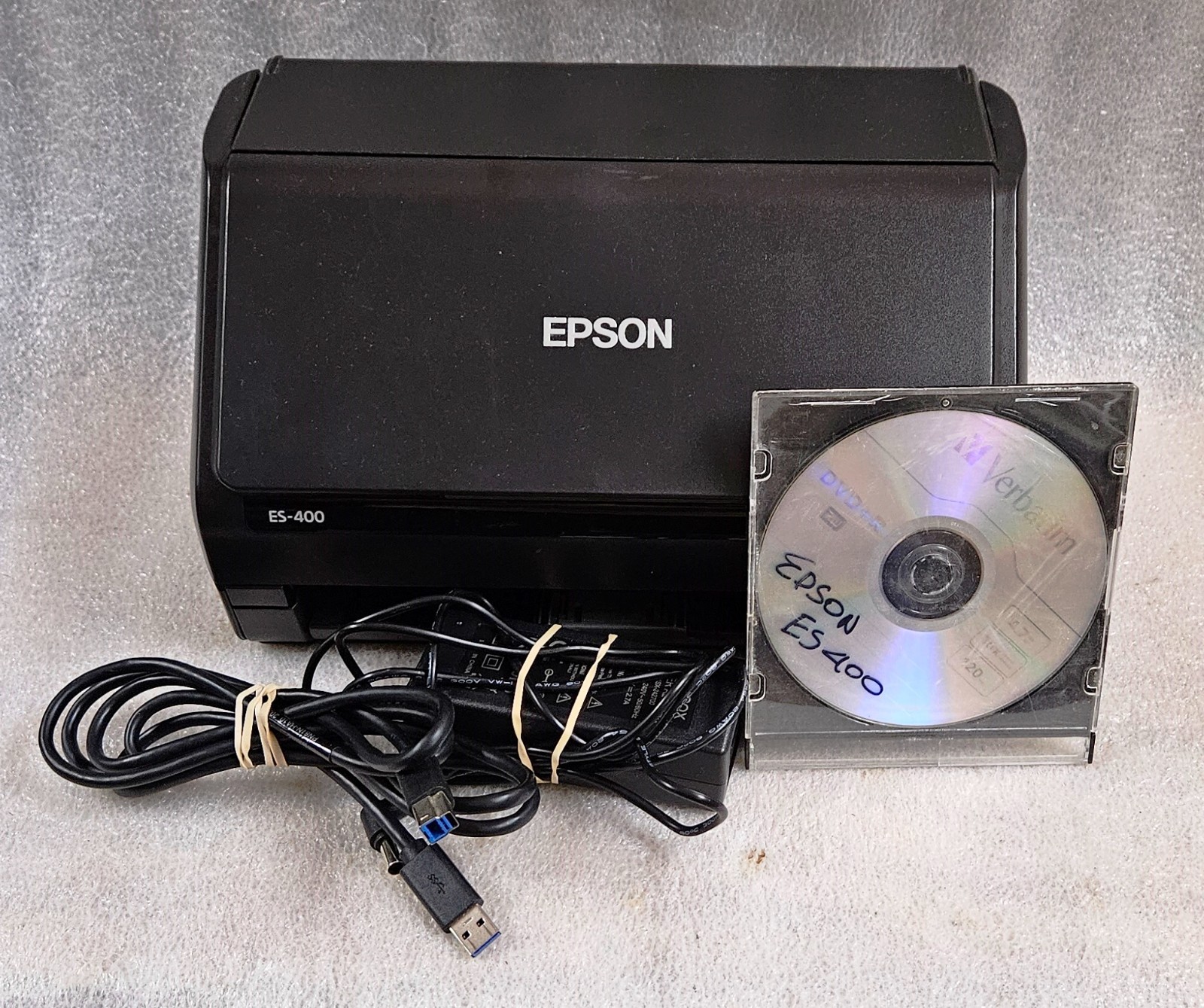 Epson WorkForce ES-400 J381A Duplex Desktop Color Document Scanner BUNDLE