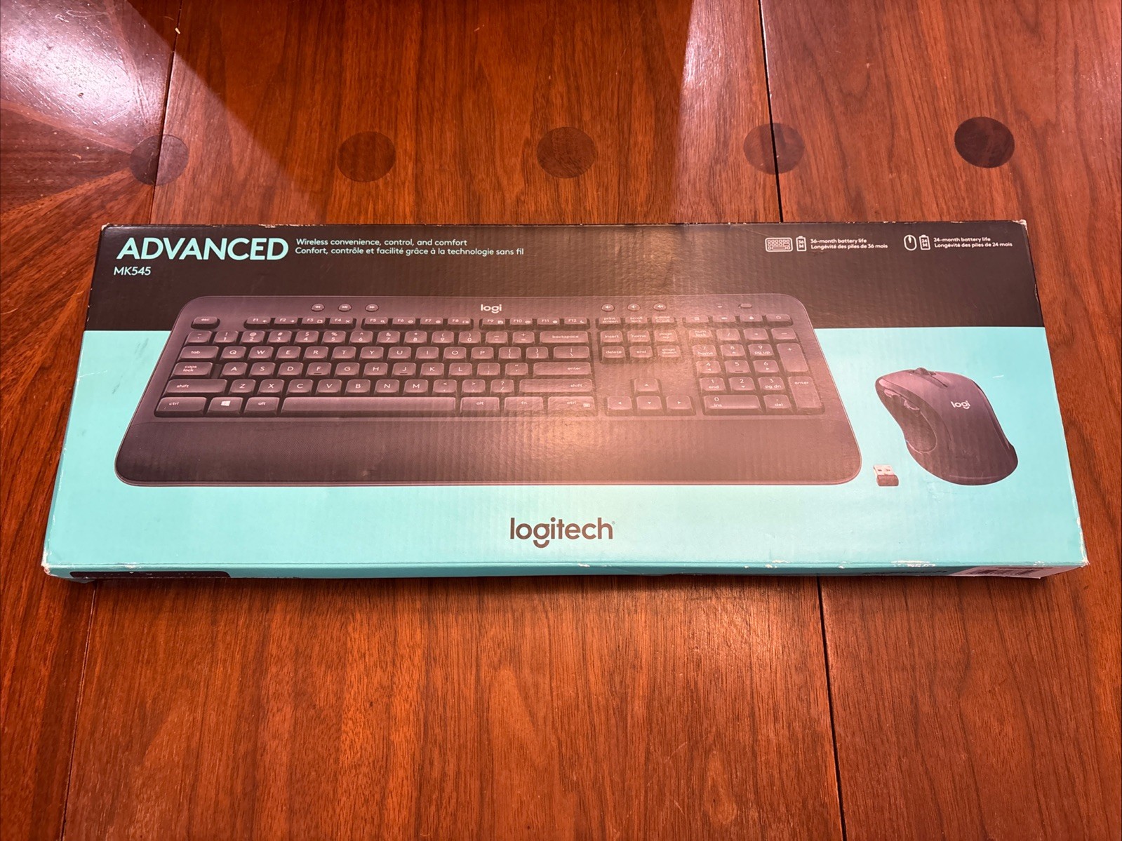 Logitech MK545 Advanced Keyboard Full Size Wireless Mouse Dongle – NEW NIB