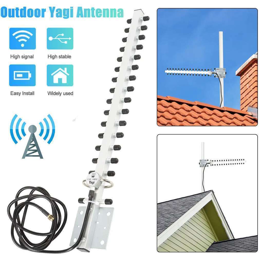 Yagi WiFi Antenna 2.4GHz 25dBi Outdoor Directional Signal for Wireless Router US