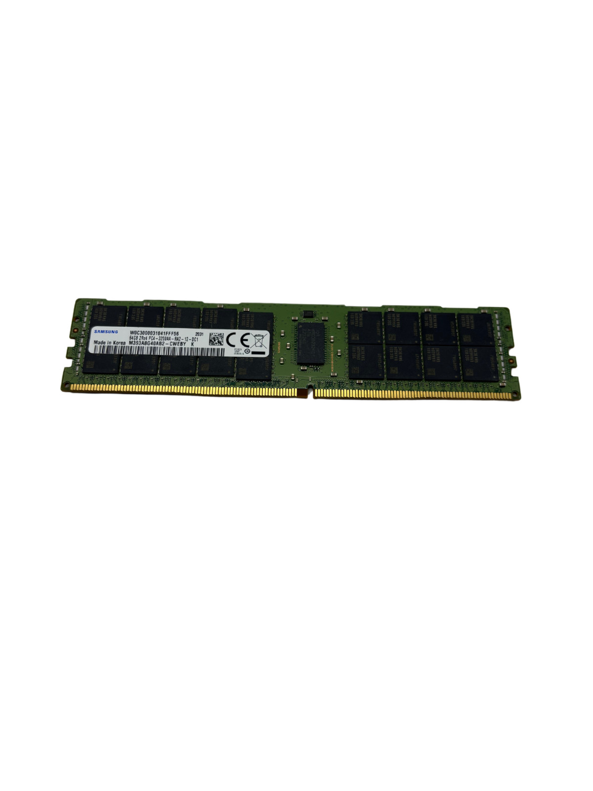 Samsung M393A8G40AB2-CWE 64GB 2Rx4 PC4-25600 DDR4-3200 Server Memory