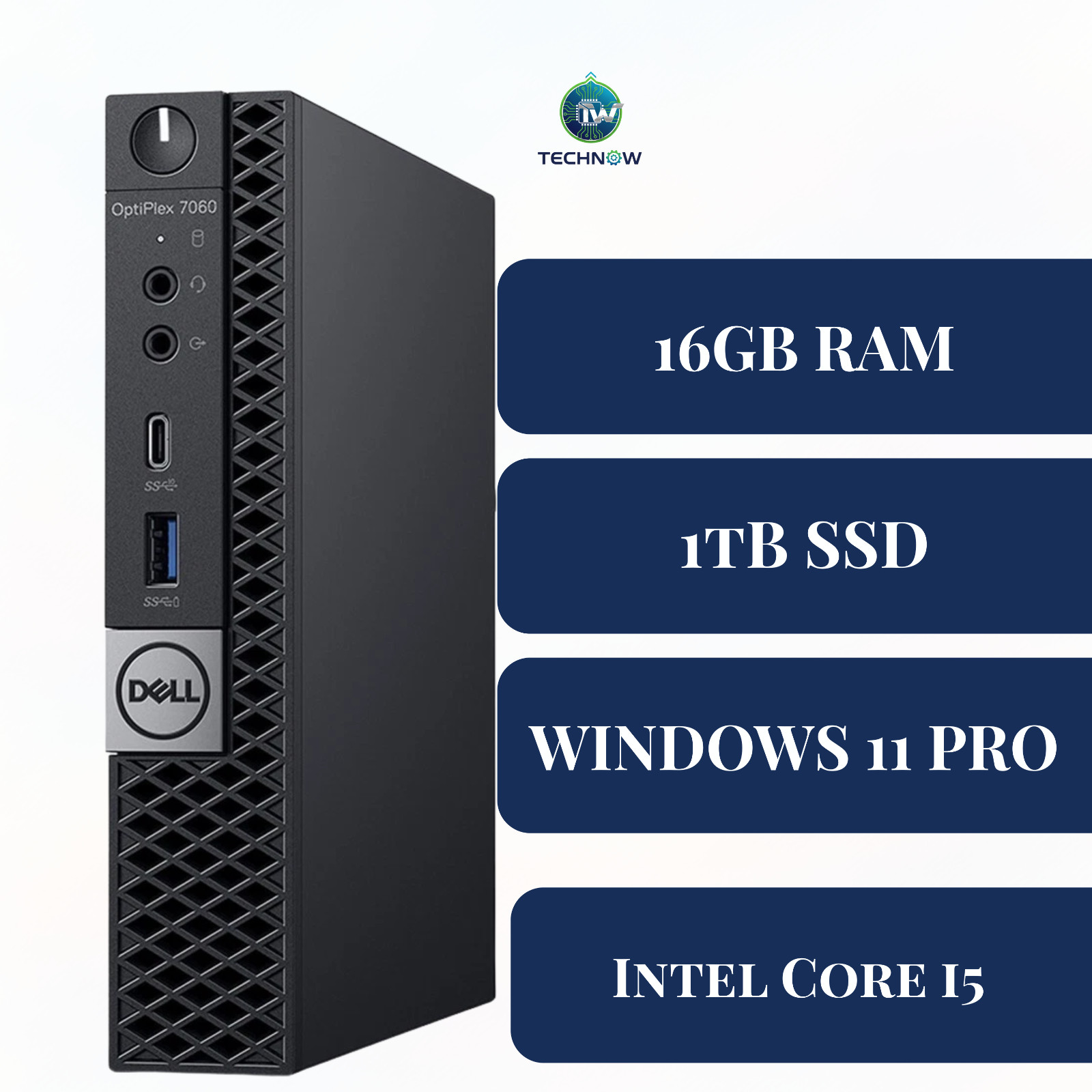 Dell OptiPlex 7050 Micro Core i5 Desktop Computer 16GB RAM 1TB SSD Windows 11 PC