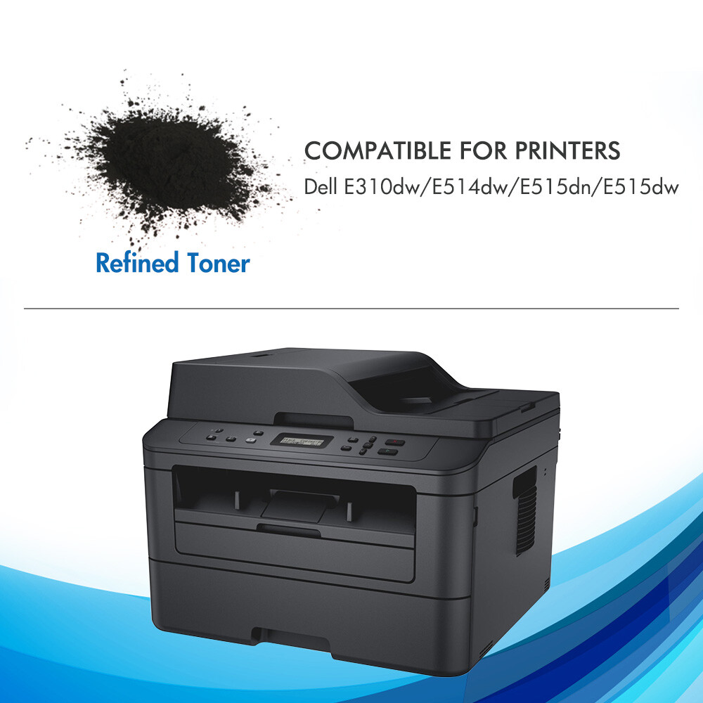 Black E310 593-BBKD Toner Compatible For Dell E310dw E514dw E515dw E515dn – 6PK