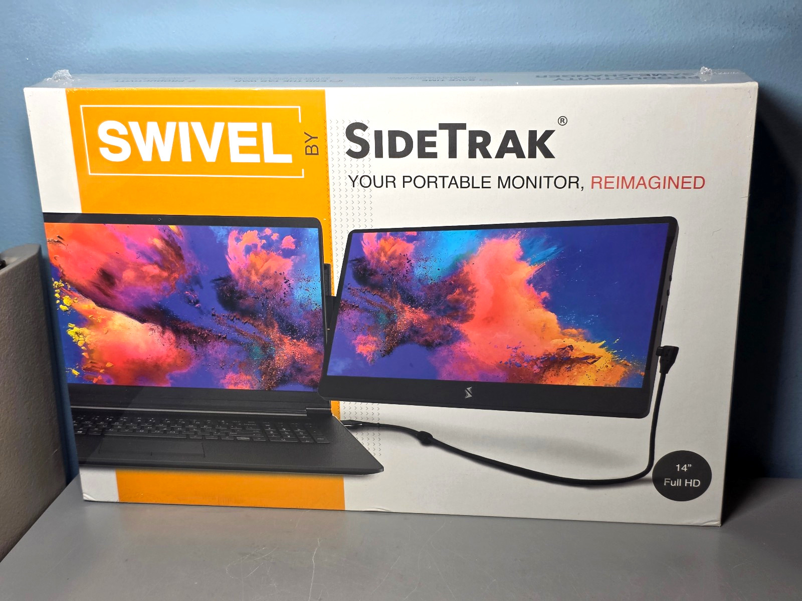 SideTrak Swivel Attachable 14″ Full HD Portable Monitor 1920-1080 resolution NEW