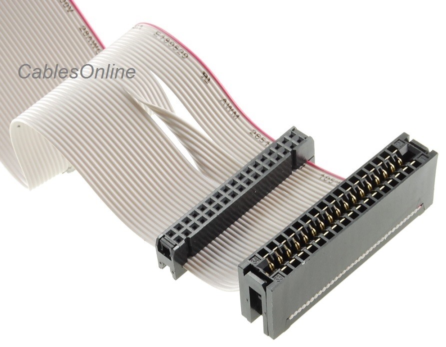 36″ Universal 34-Pin Floppy Drive Ribbon Cable for 3.5″ and/or 5.25″ Drives