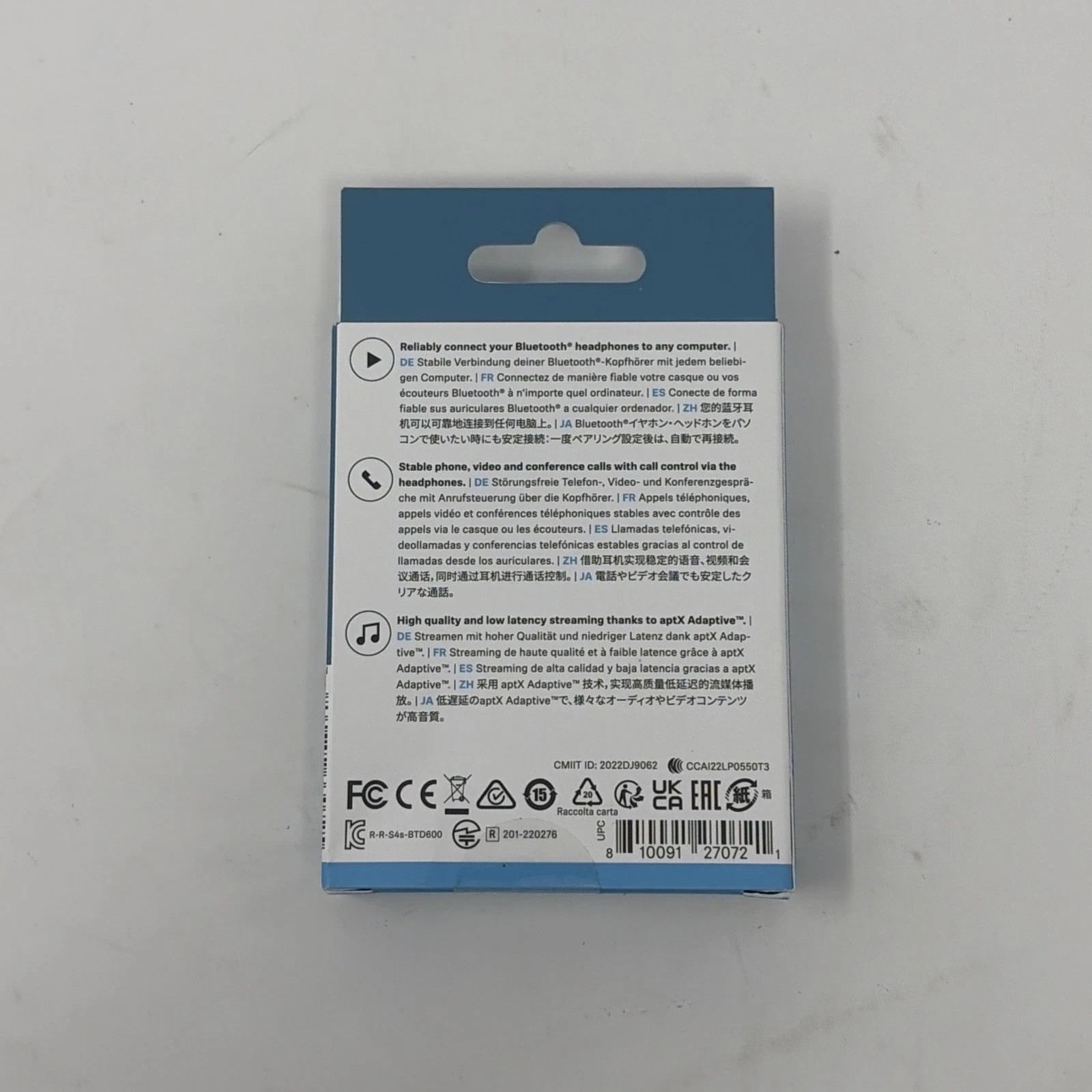 Sennheiser BTD 600 Bluetooth USB Adapter USB A USB C Dongle