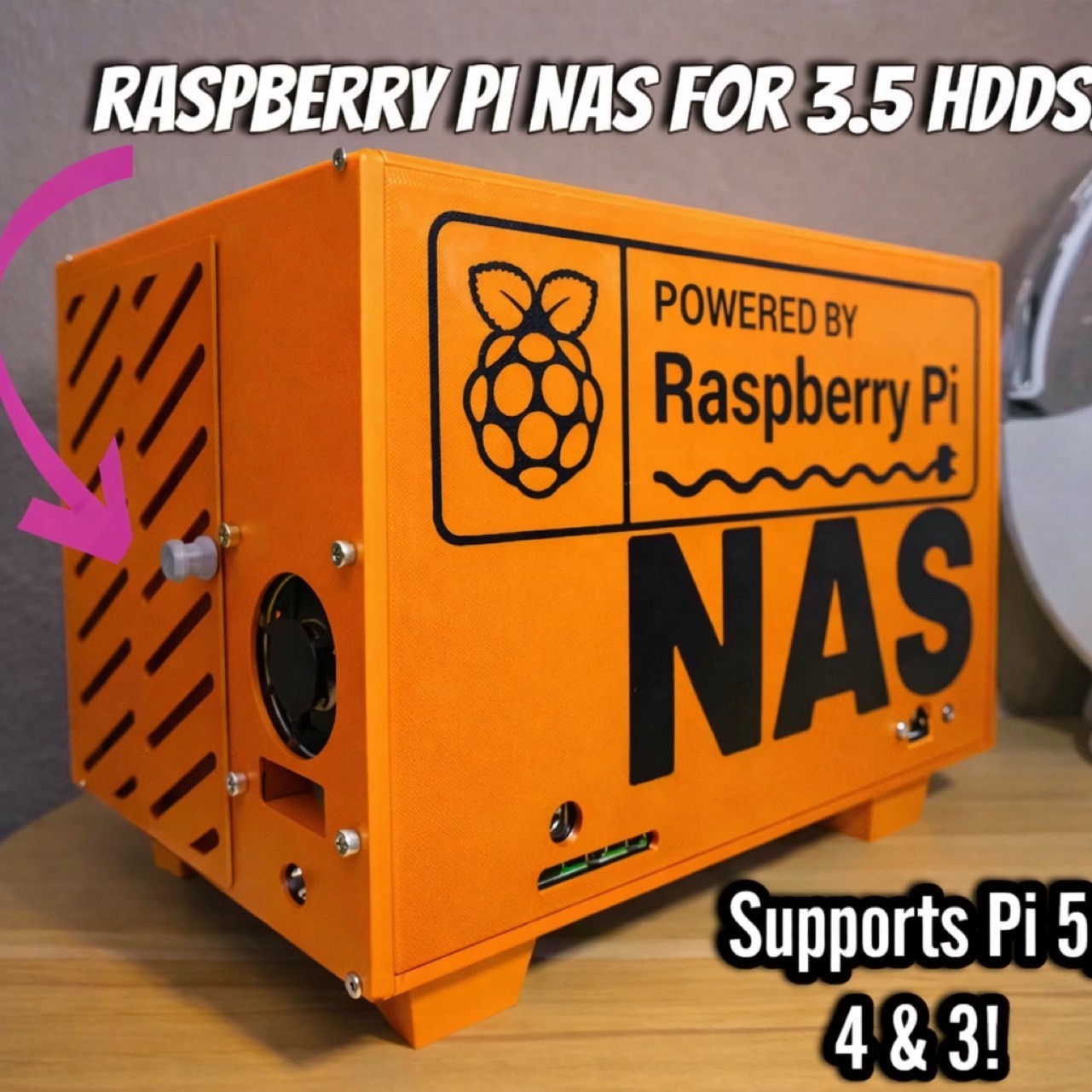 Raspberry pi 5 & pi 3 pi 4 NAS case