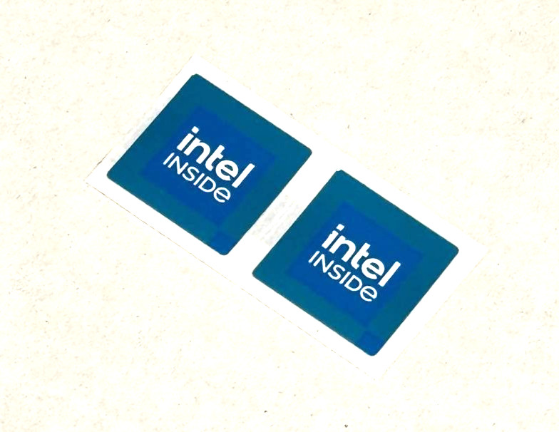 2x Intel Inside Desktop / Laptop Sticker Label Logo Decal