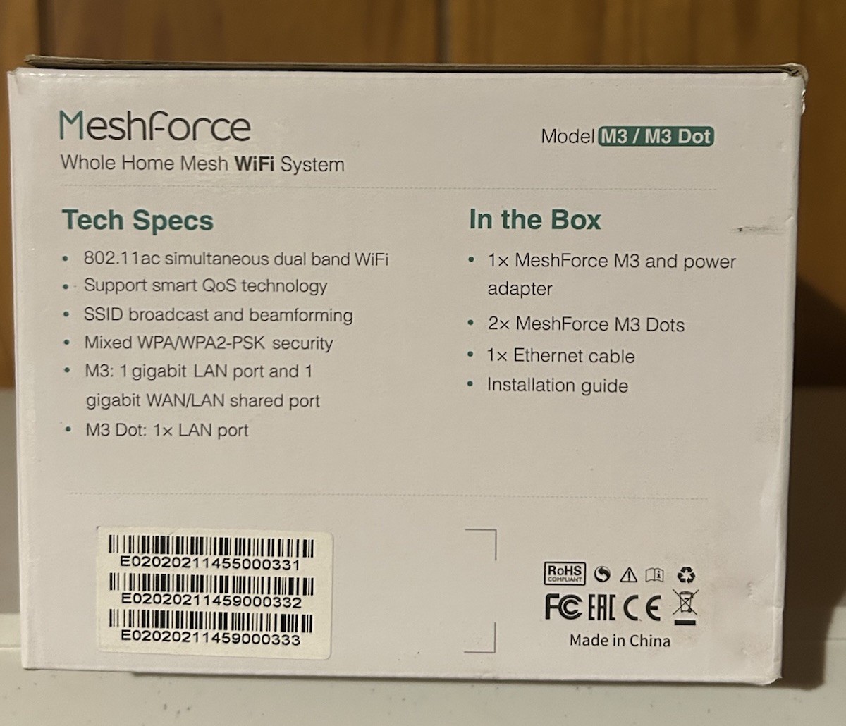 Meshforce whole home WiFi extender system m3 dot