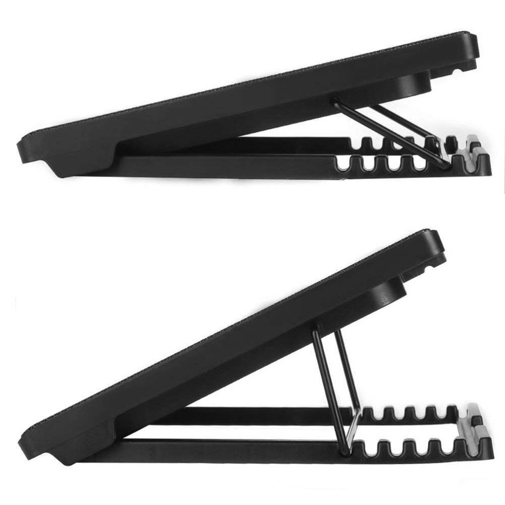 Laptop Cooling Pad 5 Quiet Fans Cooler Stand Height Adjustable for 12-17″ Laptop