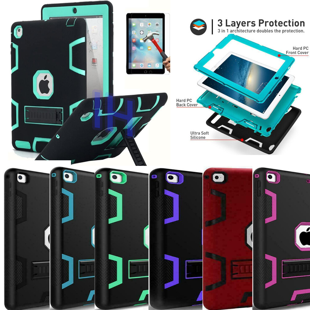 For Apple iPad 9th 7th 8th 10.2″ Case Rugged Shockproof Heavy Duty Stand Cover