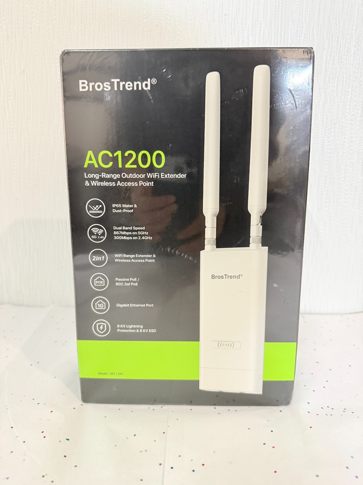 New BrosTrend AC1200 Long Range Outdoor Extender & Wireless Access Point IP65