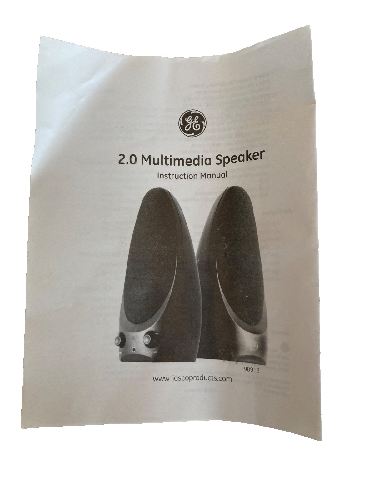 GE Multimedia Speaker 2.0 USB powered, 3.5mm Headphone Jack