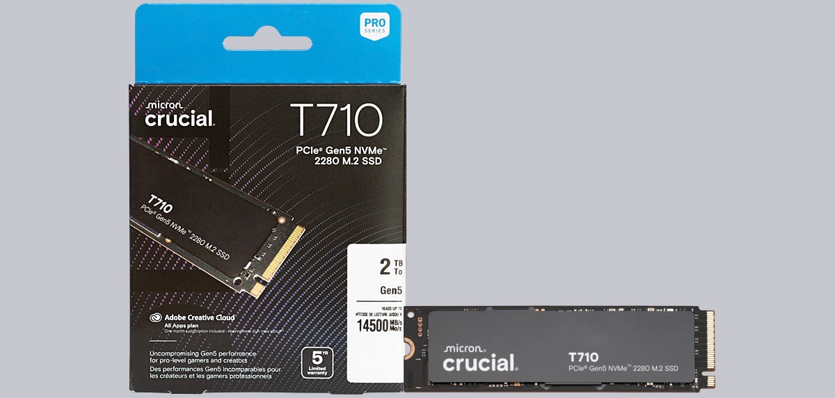 Crucial T710 2TB M.2 PCIe 5.0 NVMe SSD