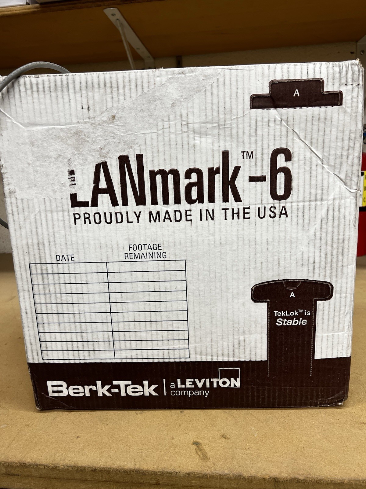 Berk-Tek LANmark-6 Cat6 Plenum Cable1000FT Box – CMP Rated – NEW