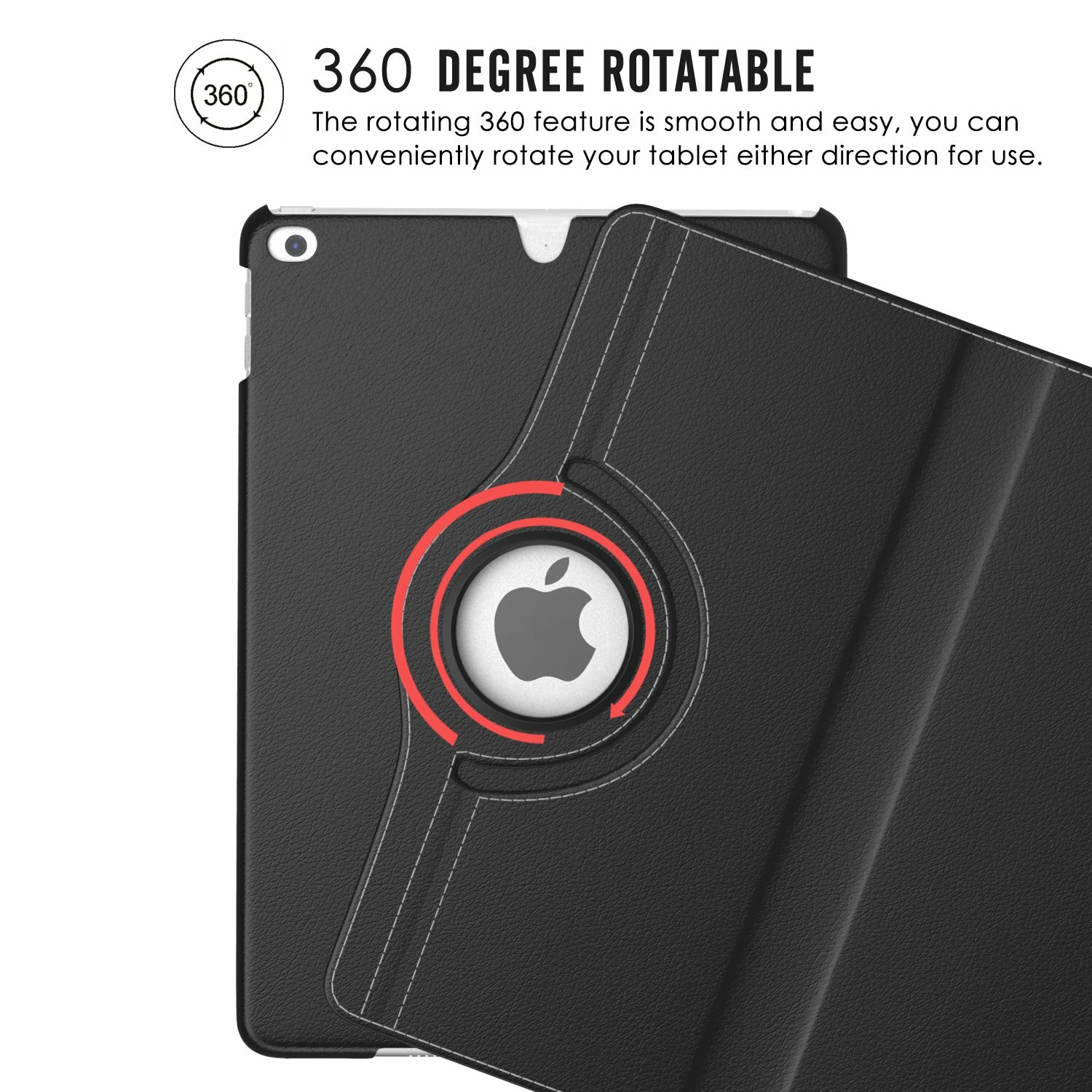 360 Rotating Leather Folio Case Cover Stand for iPad 2 3 4 Mini 4 5 Air 9.7 10.2