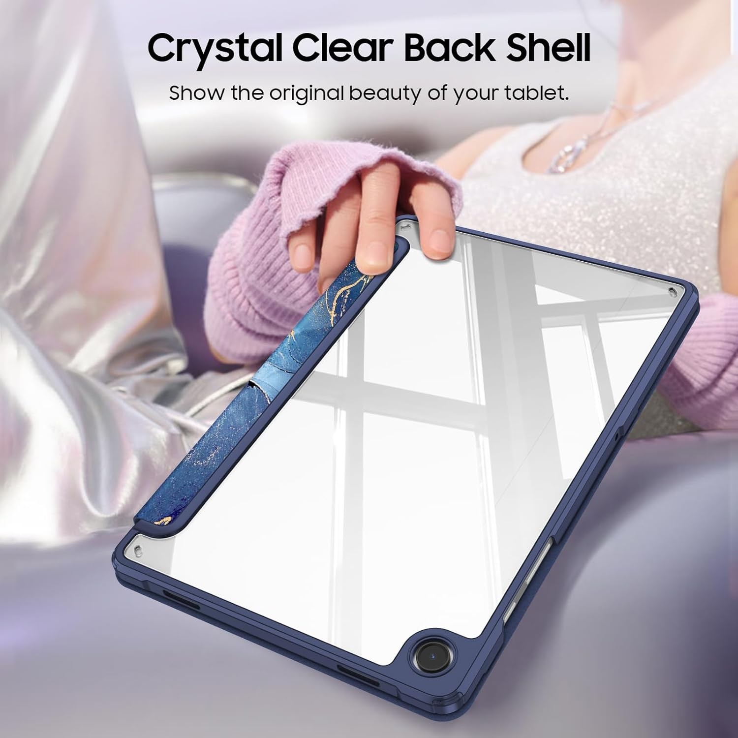 Hybrid Slim Case for Samsung Galaxy Tab A11+ Plus 2025/A9+ Plus Clear Back Shell