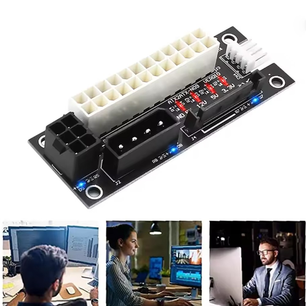 ADD2PSU 4 in 1 Power Supply Connector – Molex 4Pin/Sata/Atx 6Pin/4Pin Dual PSU