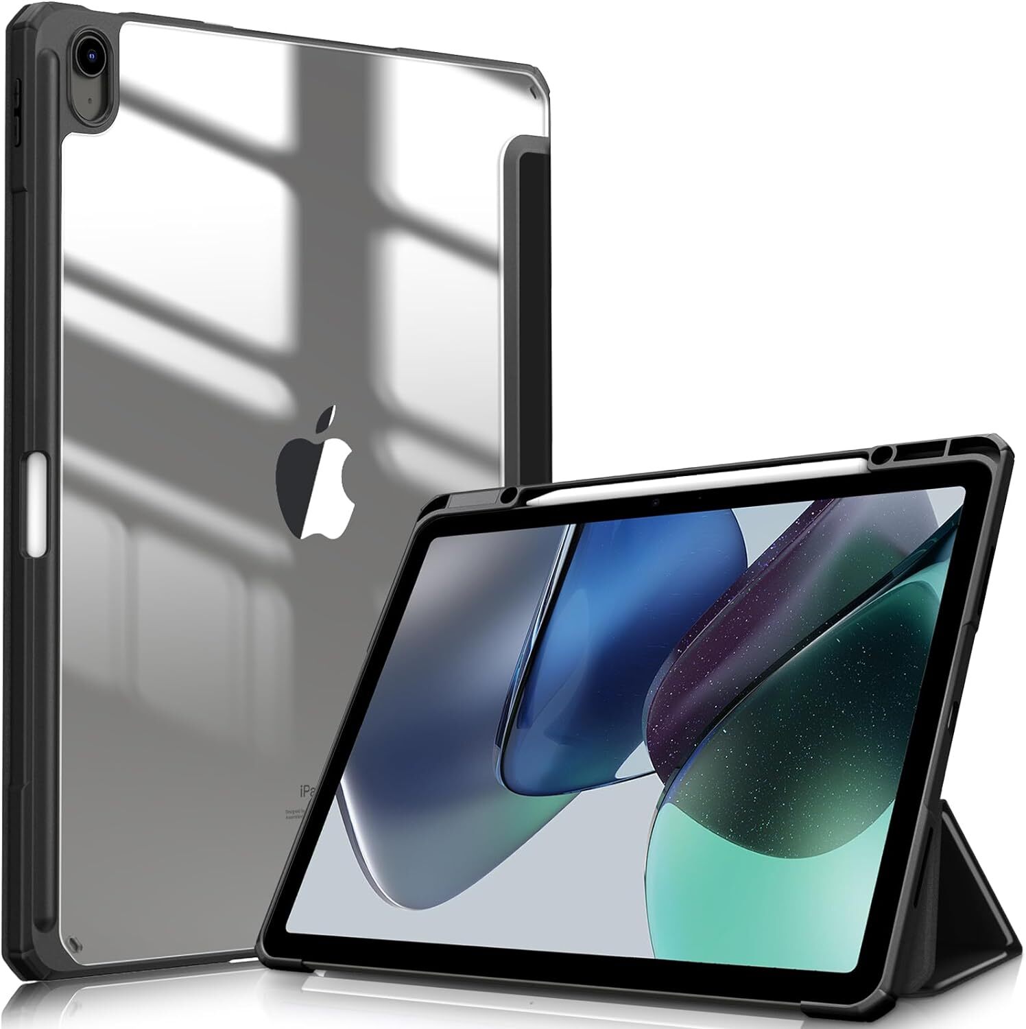 Hybrid Slim Case for iPad Air 13-inch M2 2024 Shockproof Cover Clear Back Shell