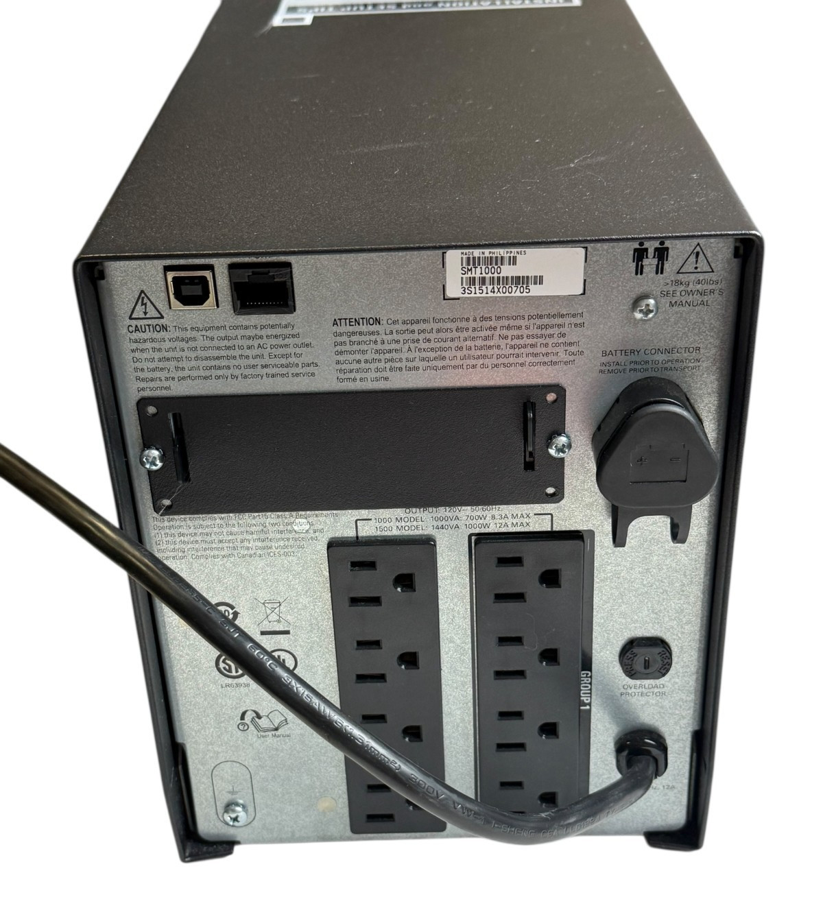 APC Smart-UPS 1000VA LCD Tower UPS Backup SUA1000 TESTED CLEANED PHILIPPINES