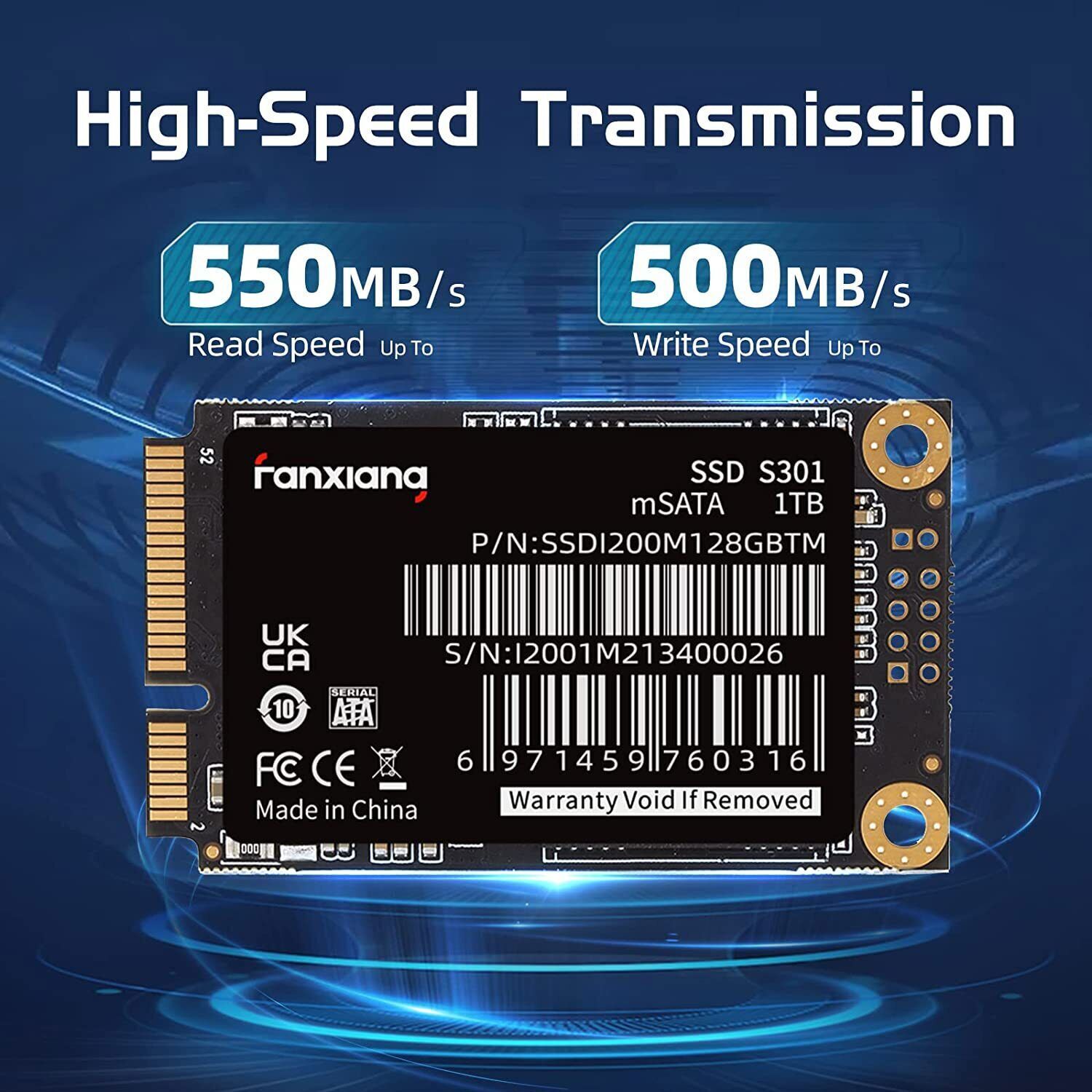 Fanxiang 256GB mSATA SSD Internal Solid State Drive 6Gb/s For PC/ Laptop 500MB/S