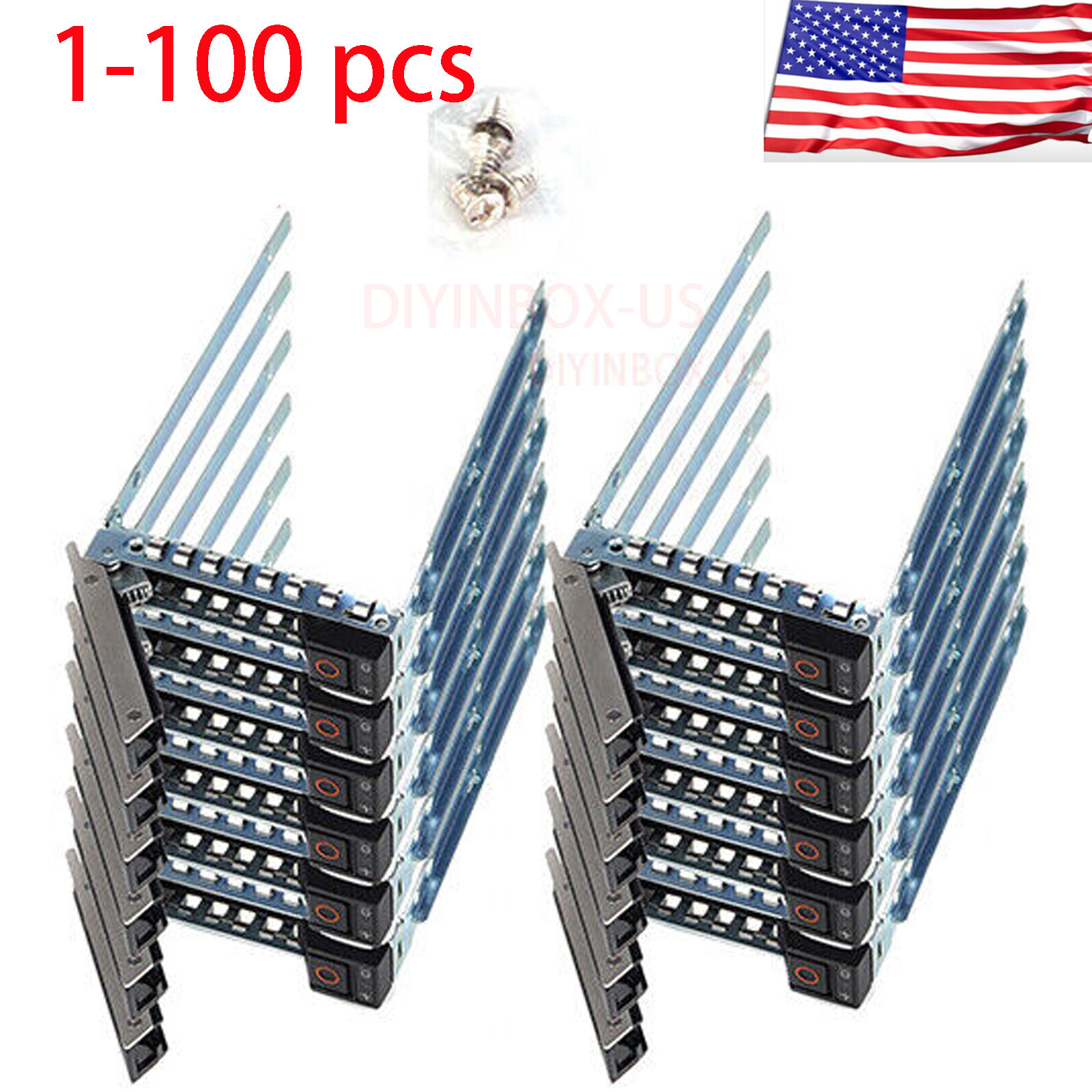 Lot X1-100 X7K8W 3.5″ HDD Drive Caddy for Gen14 Dell R440 R540 R740 R740xd R940