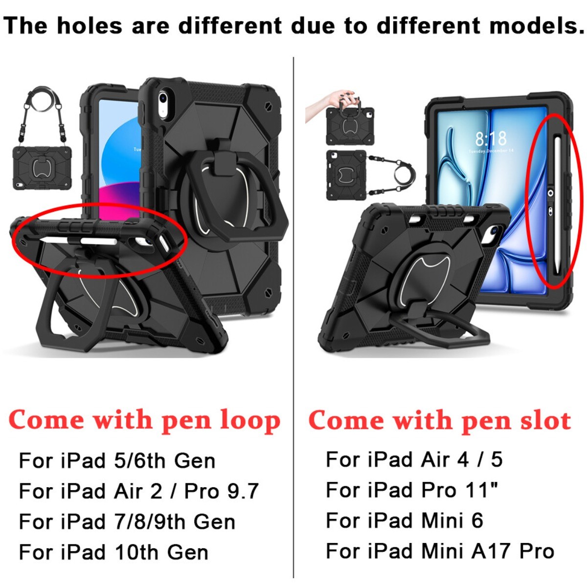 For Apple iPad (A16) 11th Gen 11 inch 2025 Heavy Duty Rugged Stand Case Cover