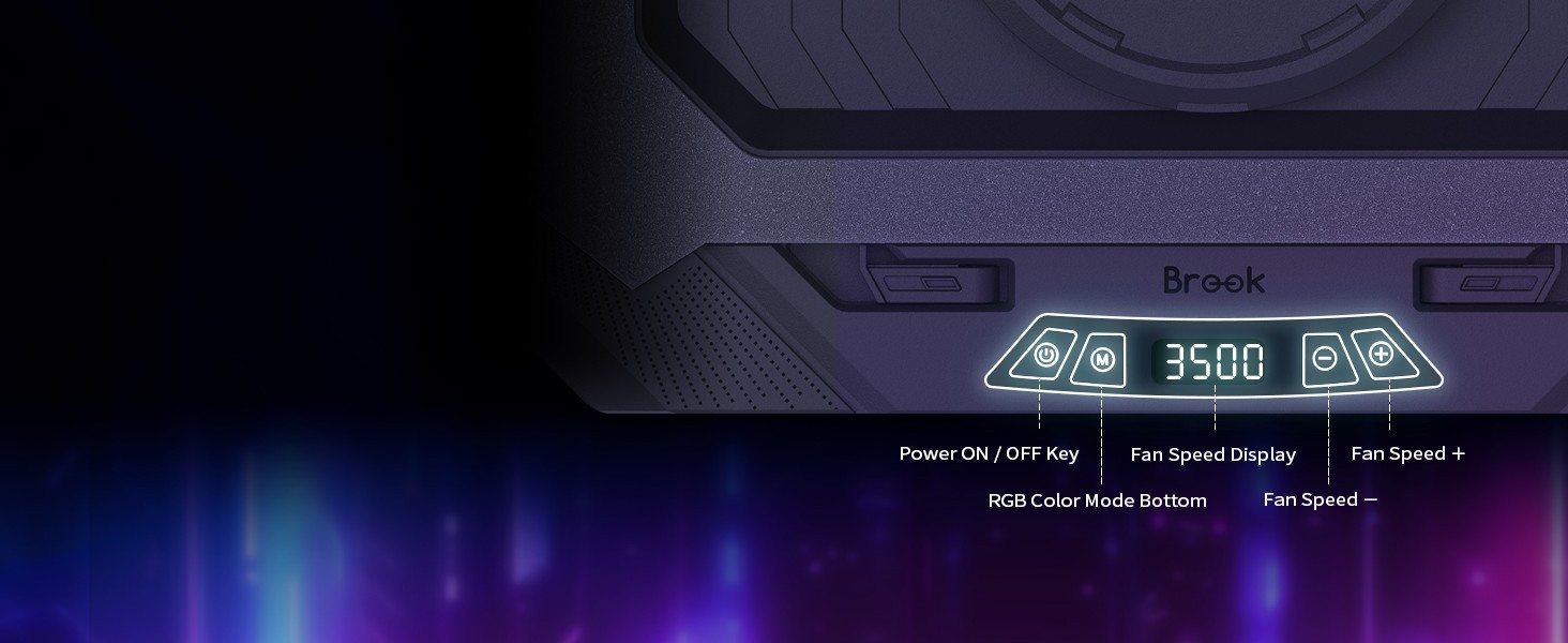 Saviortop Gaming Laptop Cooling Pad: High-Speed 3500 RPM Laptop Cooler, V.2026