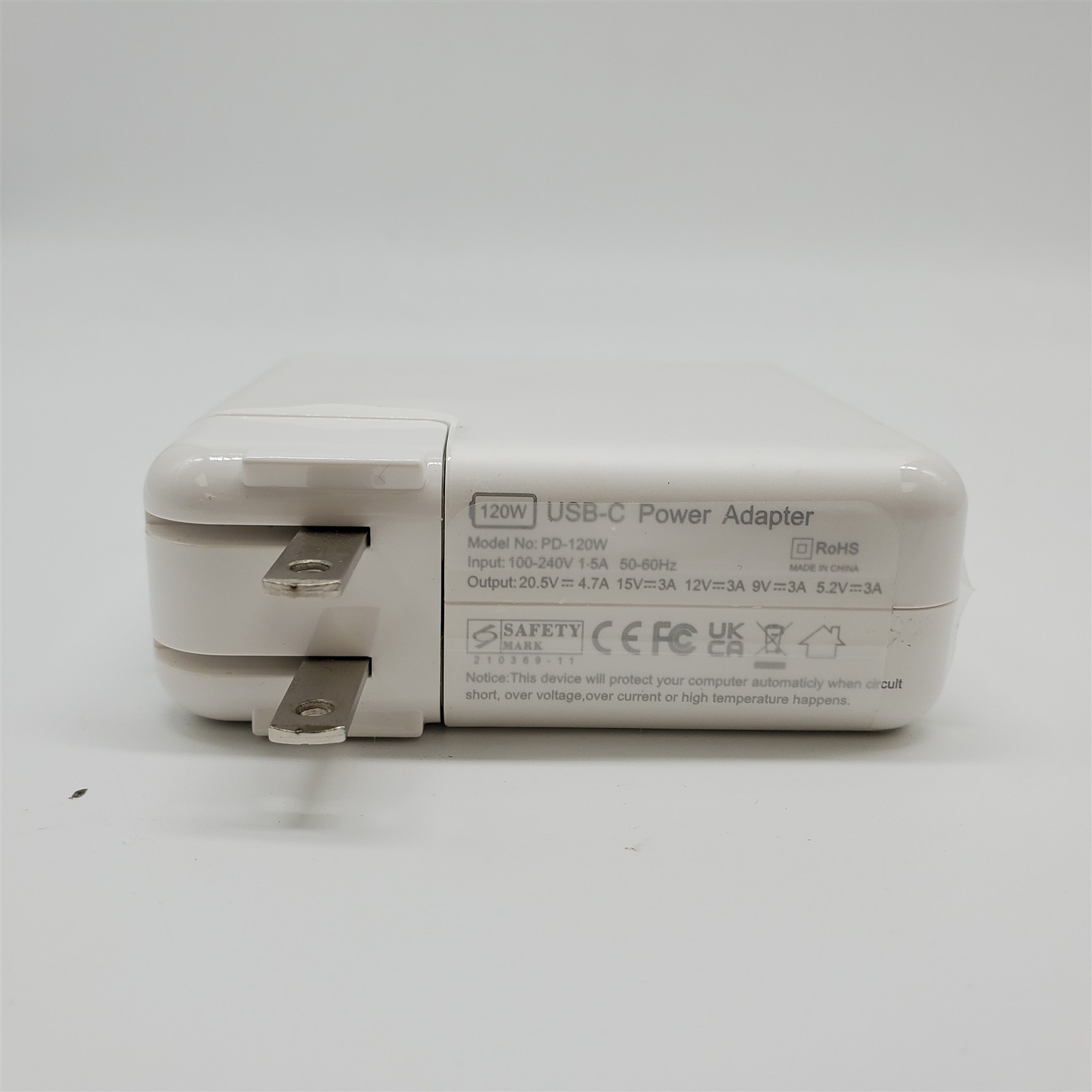 120W Fast USB-C Power Adapter Power Supply with 6.6ft Cable