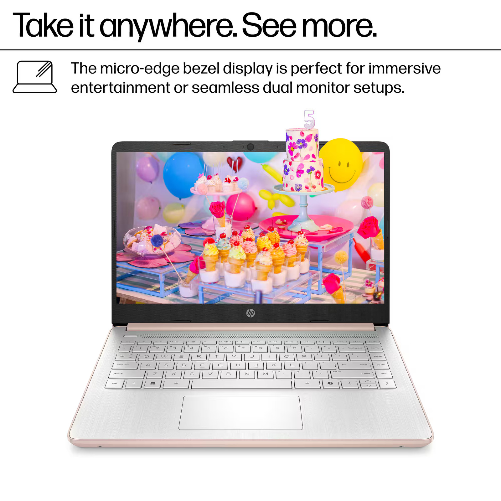 HP 14″ Laptop Intel Processor N150 (Beat i3) 4GB RAM 128GB UFS 1-Year Office 365
