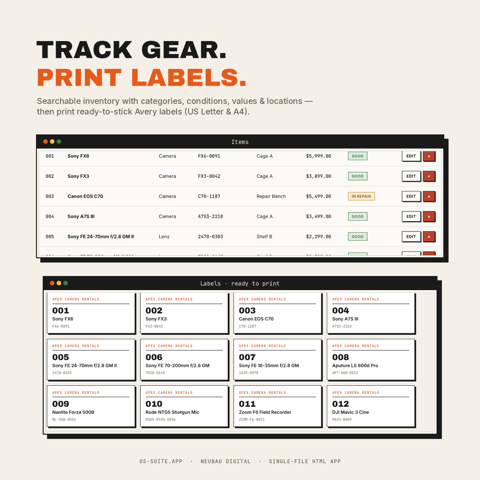 Equipment Inventory Software | Asset Management, Loan Tracking & Maintenance