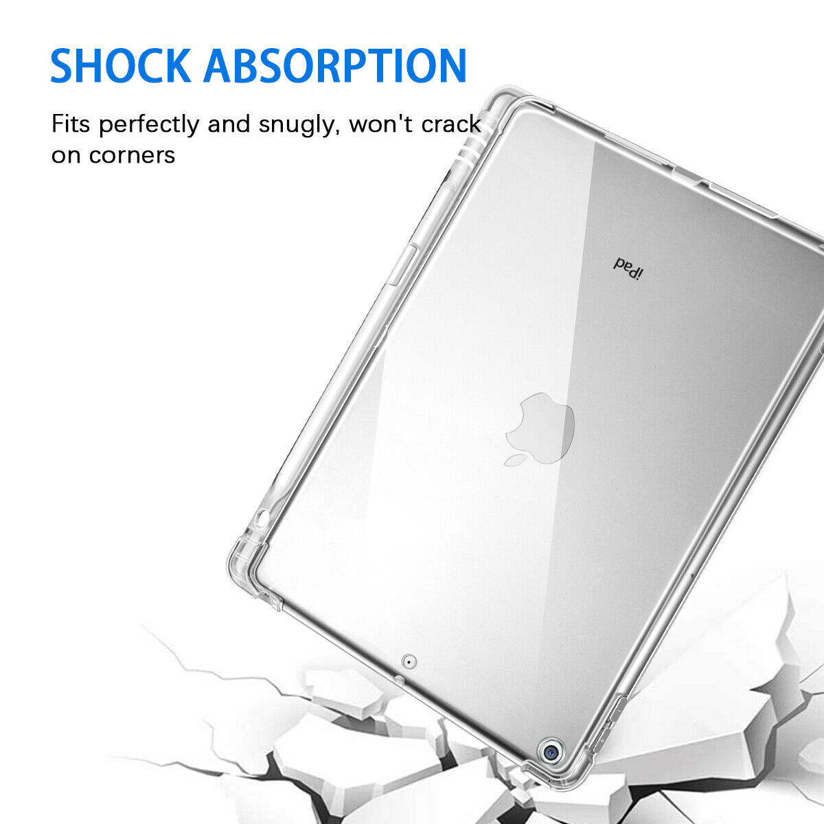 Clear Case for iPad Pro 12.9″ 5 4 3 2 1 Gen 2021/2020/2018 Shockproof Slim Cover