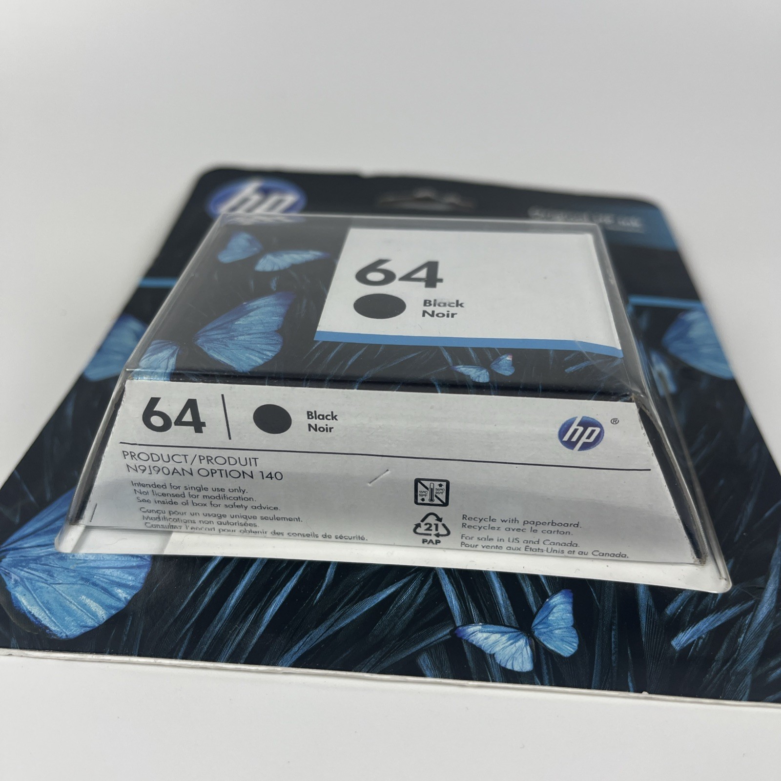 OEM Genuine HP 64 Black Ink Cartridge N9J90AN Exp 4/2023 Sealed